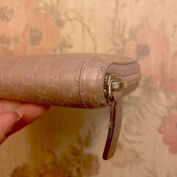 Gucci light champagne pink Leather long Wallet - Picture 7 of 13